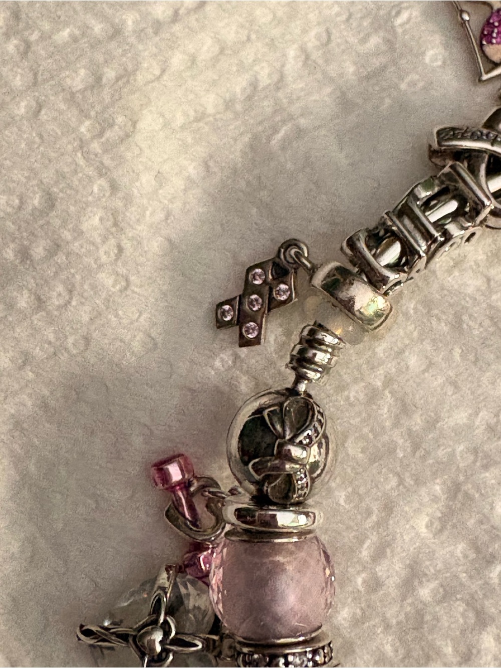 Pandora breast cancer awareness themed bracelet - Picture 3 of 10